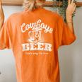 Cowboys & Beer Thats Why Im Here Cowgirl T Women's Oversized Comfort T-Shirt Back Print Yam