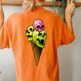 Creepy Skulls Icecream Horror Colorful Halloween Halloween Women's Oversized Comfort T-shirt Back Print Yam