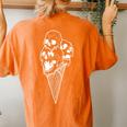 Creepy Skulls Icecream Horror Halloween Halloween Women's Oversized Comfort T-shirt Back Print Yam