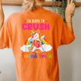 Crush Second Grade Dabbing Unicorn Back To School Girls Women's Oversized Comfort T-shirt Back Print Yam