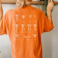 Cute Math Teacher Equation Skeleton Math Students Halloween Women's Oversized Comfort T-shirt Back Print Yam