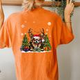 Dog Lovers Cute Chihuahua Santa Hat Ugly Christmas Sweater Women's Oversized Comfort T-shirt Back Print Yam