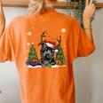 Dog Lovers Cute Pitbull Santa Hat Ugly Christmas Sweater Women's Oversized Comfort T-shirt Back Print Yam
