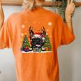 Dog Lovers French Bulldog Santa Hat Ugly Christmas Sweater Women's Oversized Comfort T-shirt Back Print Yam
