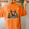 Dog Lovers German Shepherd Santa Hat Ugly Christmas Sweater Women's Oversized Comfort T-shirt Back Print Yam