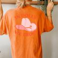 In Dolly We Trust Pink Hat Cowgirl Western 90S Music Women's Oversized Comfort T-Shirt Back Print Yam