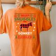 Donkey Lover Christmas Xmas Donkey Christmas Ugly Sweater Women's Oversized Comfort T-shirt Back Print Yam