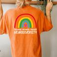 Embrace Neurodiversity Rainbow Autism Awareness Women's Oversized Comfort T-shirt Back Print Yam