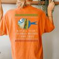 Fisherman's Fishmas Wishes Fishing Ugly Christmas Sweater Women's Oversized Comfort T-shirt Back Print Yam