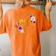 Floral And Birthday Present For New Mom Women's Oversized Comfort T-Shirt Back Print Yam