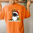 Cat Lover Cute Birman Santa Hat Ugly Christmas Sweater Women's Oversized Comfort T-shirt Back Print Yam