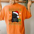 Cat Lovers Bombay Cat Santa Hat Ugly Christmas Sweater Women's Oversized Comfort T-shirt Back Print Yam