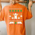 Hug Bear Ugly Christmas Sweaters Women's Oversized Comfort T-shirt Back Print Yam