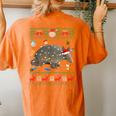 Ugly Xmas Sweater Animals Lights Christmas Armadillo Women's Oversized Comfort T-shirt Back Print Yam