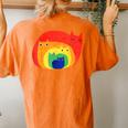 Gay Pride Cat Lgbt Cats Pile Cute Anime Rainbow Women's Oversized Comfort T-shirt Back Print Yam