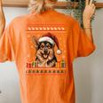 German Shepherd Dog Santa Hat Ugly Christmas Sweater Women's Oversized Comfort T-shirt Back Print Yam