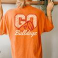 Go Cheer Bulldogs Sports Name Boy Girl Women's Oversized Comfort T-shirt Back Print Yam