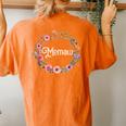 For Grandma Men Women Floral Memaw Women's Oversized Comfort T-Shirt Back Print Yam