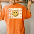 Grandma One Happy Dude Birthday Theme Family Matching Women's Oversized Comfort T-shirt Back Print Yam