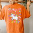 Groovy It's My Bachelor Party Unicorn Marriage Party Women's Oversized Comfort T-shirt Back Print Yam
