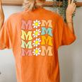 Groovy Mom Daisy Flower For Mom Of Girl Women's Oversized Comfort T-Shirt Back Print Yam