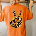 Groovy Peace Sign Retro Daisy 70S Hippie Vintage Women's Oversized Comfort T-Shirt Back Print Yam