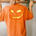 Halloween Pumpkin Horror Party Costume Halloween Pumpkin Women's Oversized Comfort T-shirt Back Print Yam