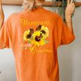 Happiness Is Being A Grandma Sunflower Butterfly Costume Women's Oversized Comfort T-Shirt Back Print Yam