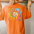 Happy Last Day Of School Peace Out Prek Tie Dye Women's Oversized Comfort T-Shirt Back Print Yam