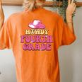Howdy 4Th Grade Teachers Kids Parents Cowboy Cowgirl Women's Oversized Comfort T-Shirt Back Print Yam
