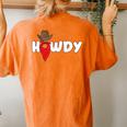 Howdy Country Western Wear Rodeo Cowgirl Southern Cowboy Women's Oversized Comfort T-Shirt Back Print Yam