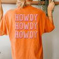 Howdy Rodeo Women Vintage Western Country Southern Cowgirl Women's Oversized Comfort T-Shirt Back Print Yam