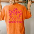 Howdy Yall Rodeo Western Country Southern Cowgirl & Cowboy Women's Oversized Comfort T-Shirt Back Print Yam