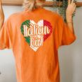 Italy For Girl Italian Heart Flag For Italia Women's Oversized Comfort T-shirt Back Print Yam