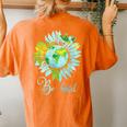 Be Kind Daisy Earth Hippie Flower Child Women's Oversized Comfort T-Shirt Back Print Yam