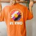 Be Kind Genderfluid Daisy Peace Hippie Pride Flag Lgbt Women's Oversized Comfort T-Shirt Back Print Yam