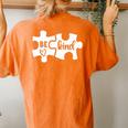 Be Kind Puzzle Pieces Kindness Autism Awareness Month Women's Oversized Comfort T-Shirt Back Print Yam