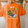 Be A Kind Sole Autism Awareness Puzzle Shoes Be Kind Women's Oversized Comfort T-Shirt Back Print Yam