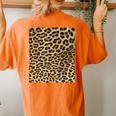 Leopard Spots Animal Print Halloween Costume Women's Oversized Comfort T-Shirt Back Print Yam