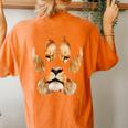 Lion Eyes Paw Animal Cat Cheetah Leopard Tiger Print Women's Oversized Comfort T-Shirt Back Print Yam