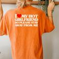 I Love My Girlfriend I Love My Hot Girlfriend So Stay Away Women's Oversized Comfort T-shirt Back Print Yam