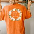 Maid Of Honor Lovely Pretty Floral Wreath Wedding Women's Oversized Comfort T-Shirt Back Print Yam