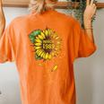 March 1989 31 Years Of Being Awesome Mix Sunflower Women's Oversized Comfort T-Shirt Back Print Yam