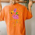 Mardi Gras Flamingo Carnival Festival New Orleans Women's Oversized Comfort T-Shirt Back Print Yam