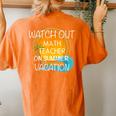 Math Teacher On Vacation Novelty Women's Oversized Comfort T-Shirt Back Print Yam