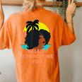Melanin Summertime Fine Afro Love Women Women's Oversized Graphic Back Print Comfort T-shirt Yam