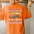 Merry Christmas-Us Army-Ugly Christmas Sweater T Women's Oversized Comfort T-shirt Back Print Yam