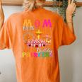Mom Of The Birthday Princess Girl Circus Party Carnival Women's Oversized Comfort T-shirt Back Print Yam
