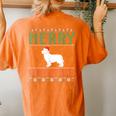 Newfoundland Dog Ugly Christmas Sweater Family Matching Women's Oversized Comfort T-shirt Back Print Yam