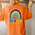In October We Wear Blue And Yellow Down Syndrome Awareness Women's Oversized Comfort T-Shirt Back Print Yam